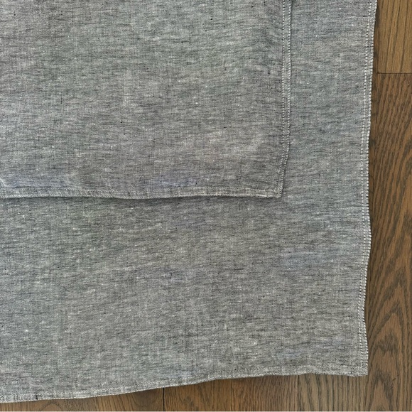 Brooklinen Washed European Linen Pillowcase Set Fog Chambray Grey Standard Size - Picture 4 of 6